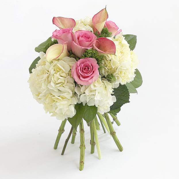 Pink Rose, Calla and Hydrangea Bouquet - Arabian Petals (4559985147949)