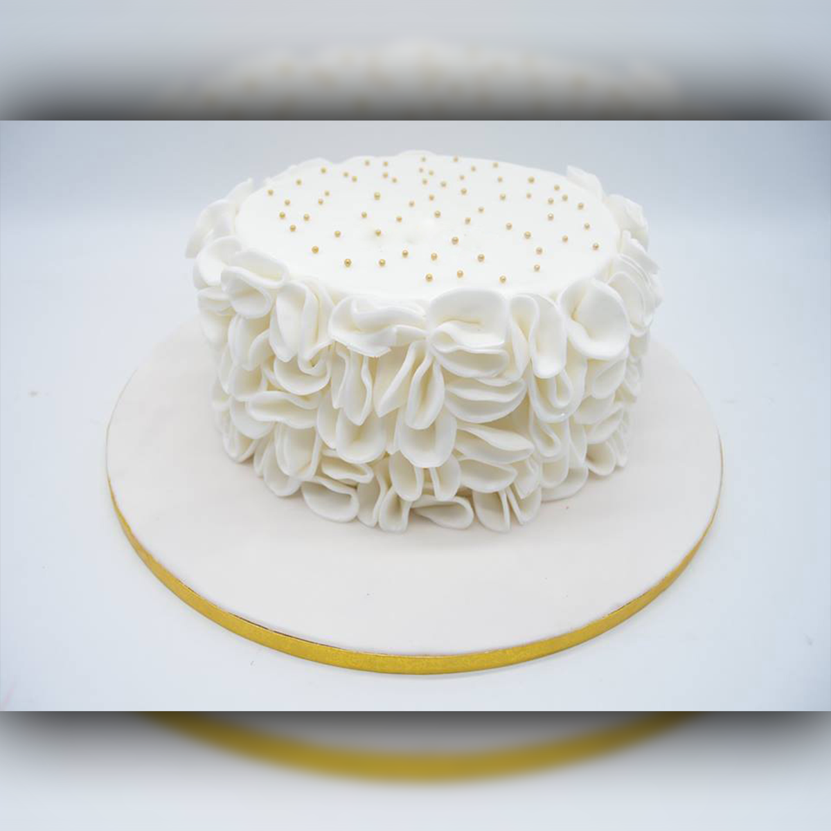 White Abstract Cake - Arabian Petals (2114225406010)