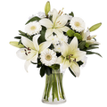 Familial Love with White Lilies and Gerberas (5818575650980)