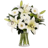 Familial Love with White Lilies and Gerberas (5818575650980)
