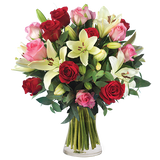 Love Cocktail-Roses and Lilies bouquet (5949098524836)