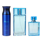 Ajmal Blu Gift Set For Men (BLU 90ml Cologne + BLU 200ml Deodorant + BLU Spray 90ml EDP) - Arabian Petals (5463805001892)