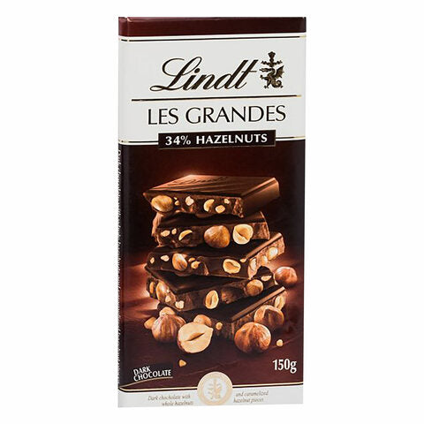 Lindt Les Grandes Dark Hazelnut Chocolate 150g (6656157188260)