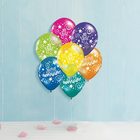 Anniversary Assorted Balloons- 7 Pcs. (6827317690532)