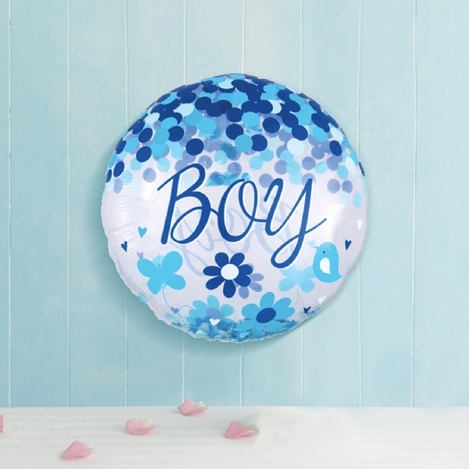 Baby Boy Confetti Jumbo Balloon (6822476513444)