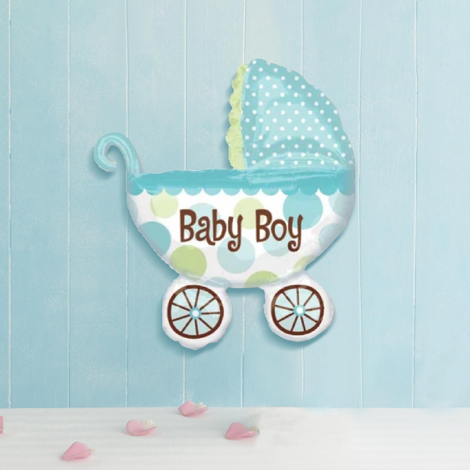 Baby Buggy Boy Super Shape Foil Balloons (6822490210468)