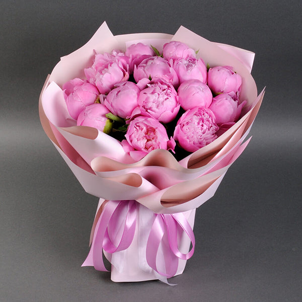 15 Pink Peonies Bouquet