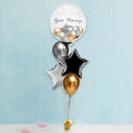 Bubbles Custom Text And Star Chrome Balloon Bouquet (6794209984676)