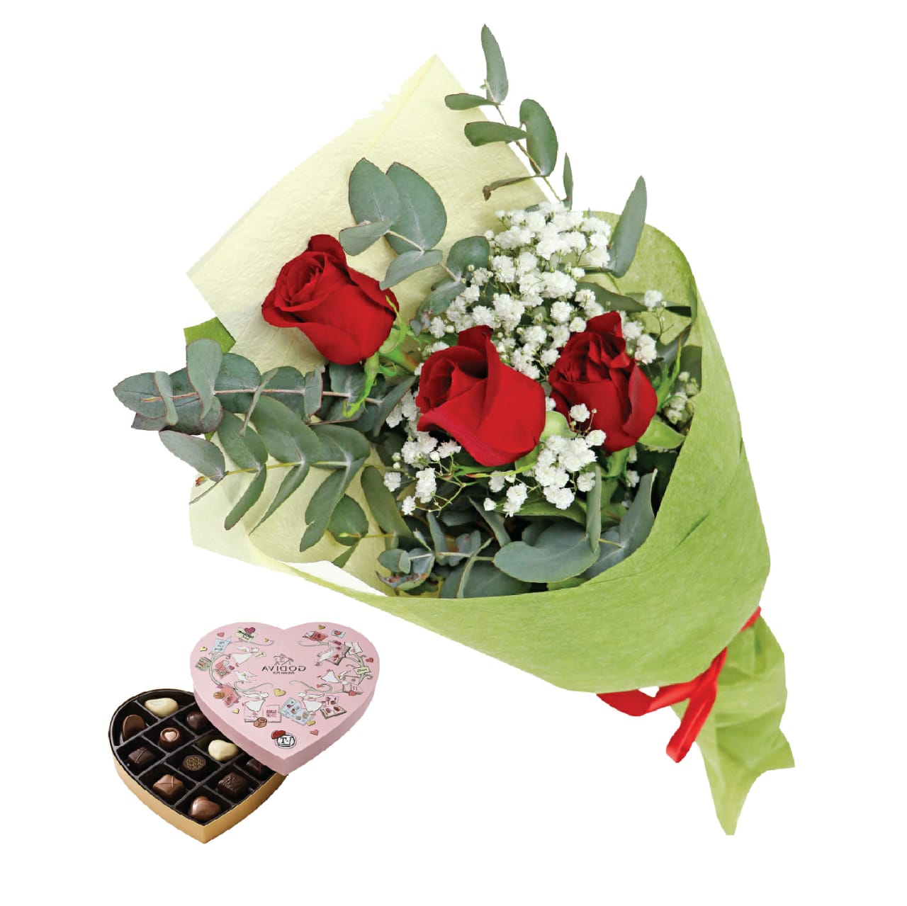Rose's & Valentine's Day Heart Chocolate Gift Box - Arabian Petals (4529928142893)