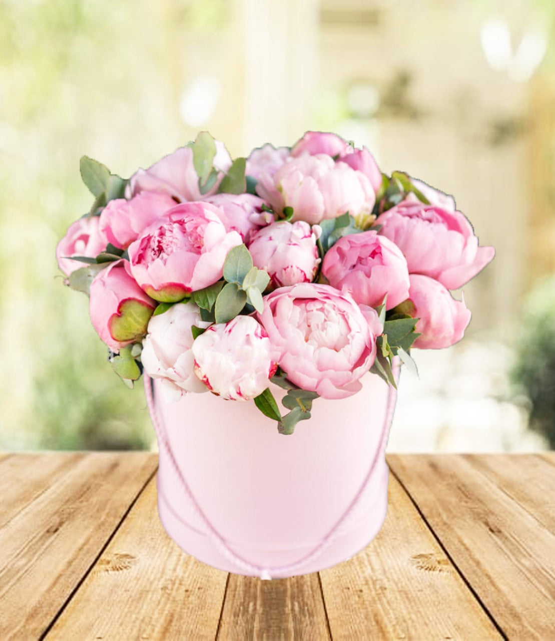 20 Pink Peony Box Arrangement