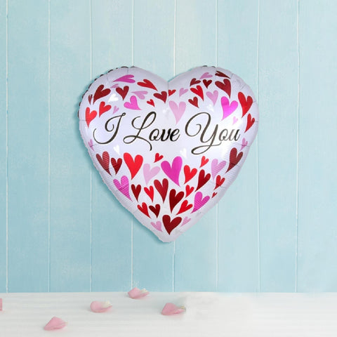 Love You Happy Hearts Foil Balloon (6831331606692)