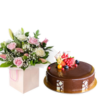 Magnificent Pink Rose with Lily & Choco Truffle (5956827873444)