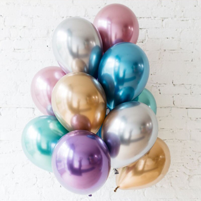 Multi Color Metallic Latex Balloons