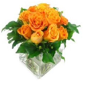 Orange Rose Vase - FWR - Arabian Petals (2105957285946)