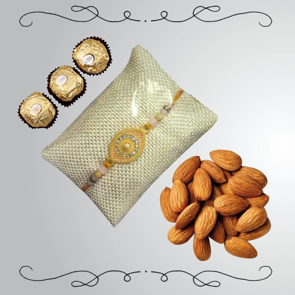 Rakhi with Chocolate and Almonds