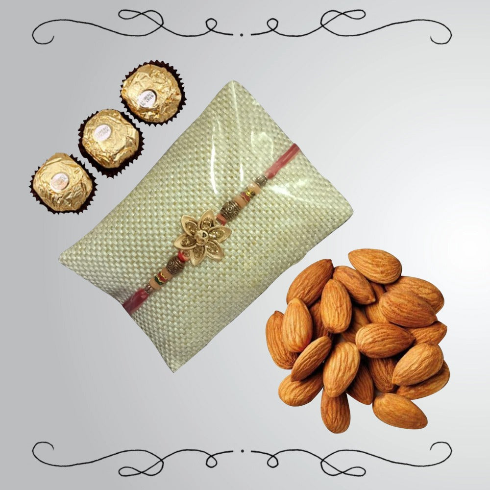 Rakhi with Chocolate and Almonds