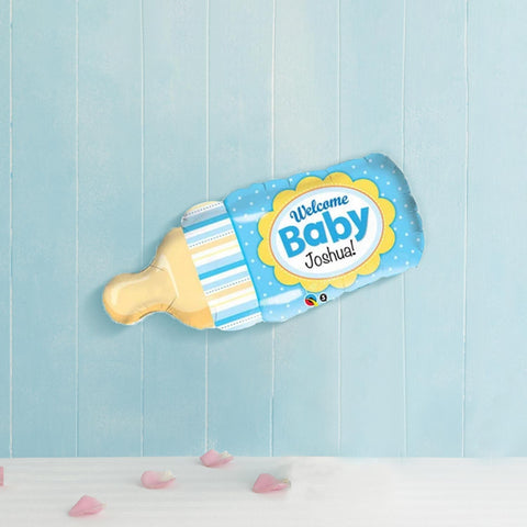 Shape Foil Welcome Baby Bottle Blue (6822492340388)