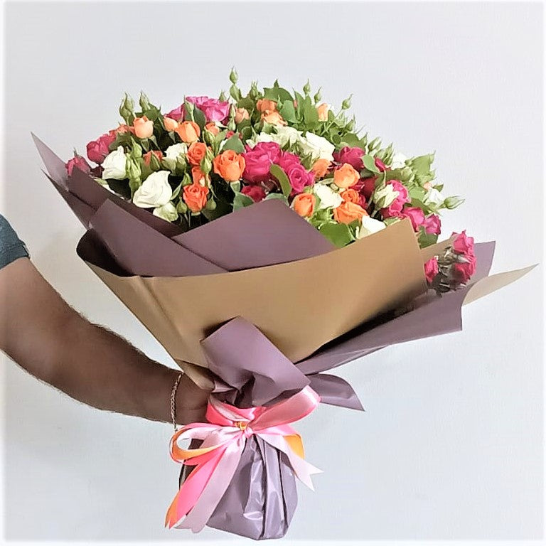 Spray Roses Mix Mix Spray Roses Arrangement – Arabian Petals