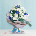 Spray Rose & Lisianthus with Iris Bouquet (6895398846628)