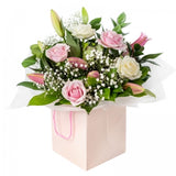 White & Pink Roses with Pink Lilies Box - Arabian Petals (5956825743524)