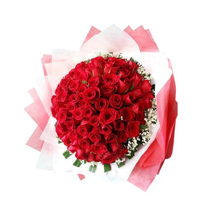 100 Premium Red Roses (7018037313700)