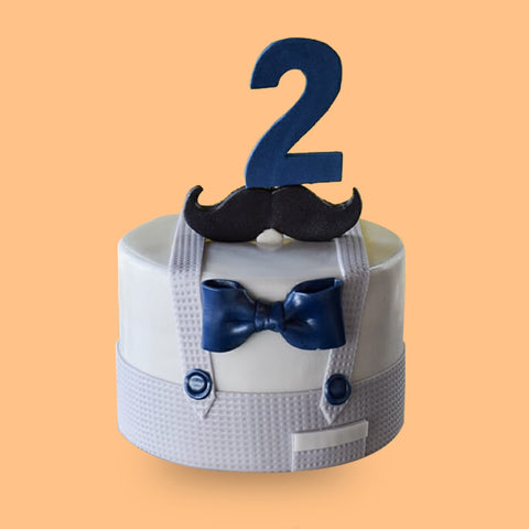 FATHER DAY SEPCIAL Cake, mustache and bow tie cake (6751542673572)