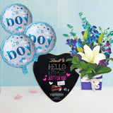Just for Him, Balloons, flowers and heart shaped chocolate box (6813358751908)