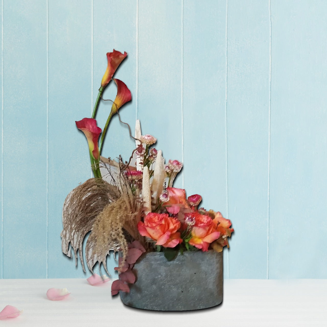 Imperial Orange Flower Arrangement (6875310260388)