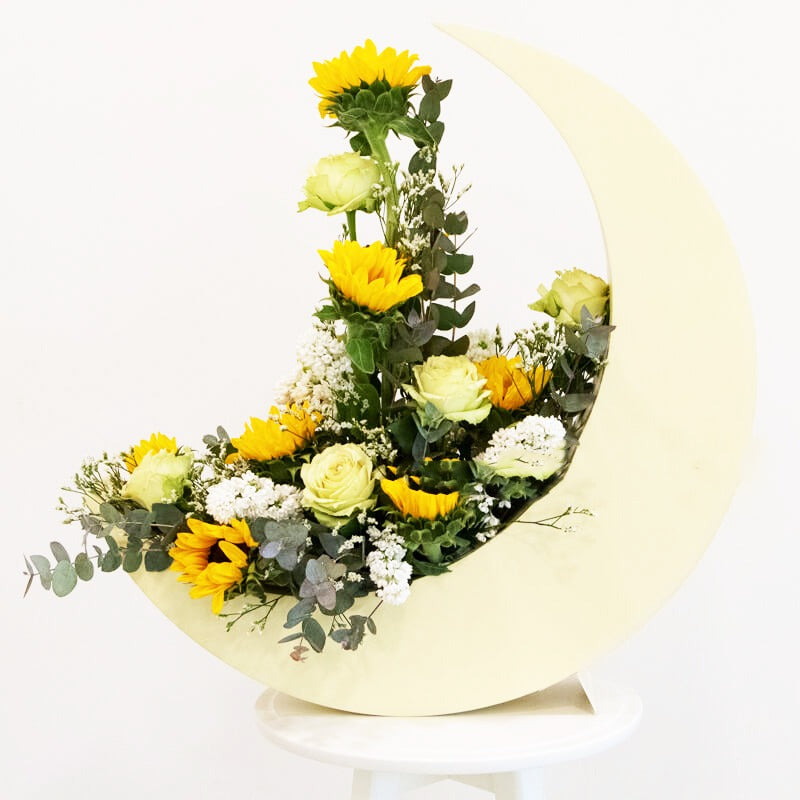 Moon in Sunflower Arrangement