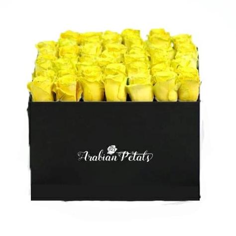 Yellow Roses  -Square Box - Arabian Petals (4570057441325)