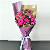 10 Dark Pink Spray Roses Bouquet (7432044151027)
