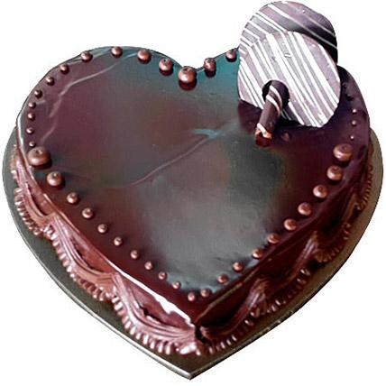 Heart Shape Chocolate Truffle Cake - VD - Arabian Petals (1832572387386)