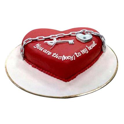 Key N Heart Cake - VD - Arabian Petals (1832500461626)