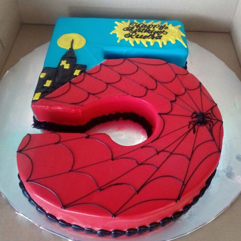 SpiderMan Number Cake - CWD - Arabian Petals (2221911965754)