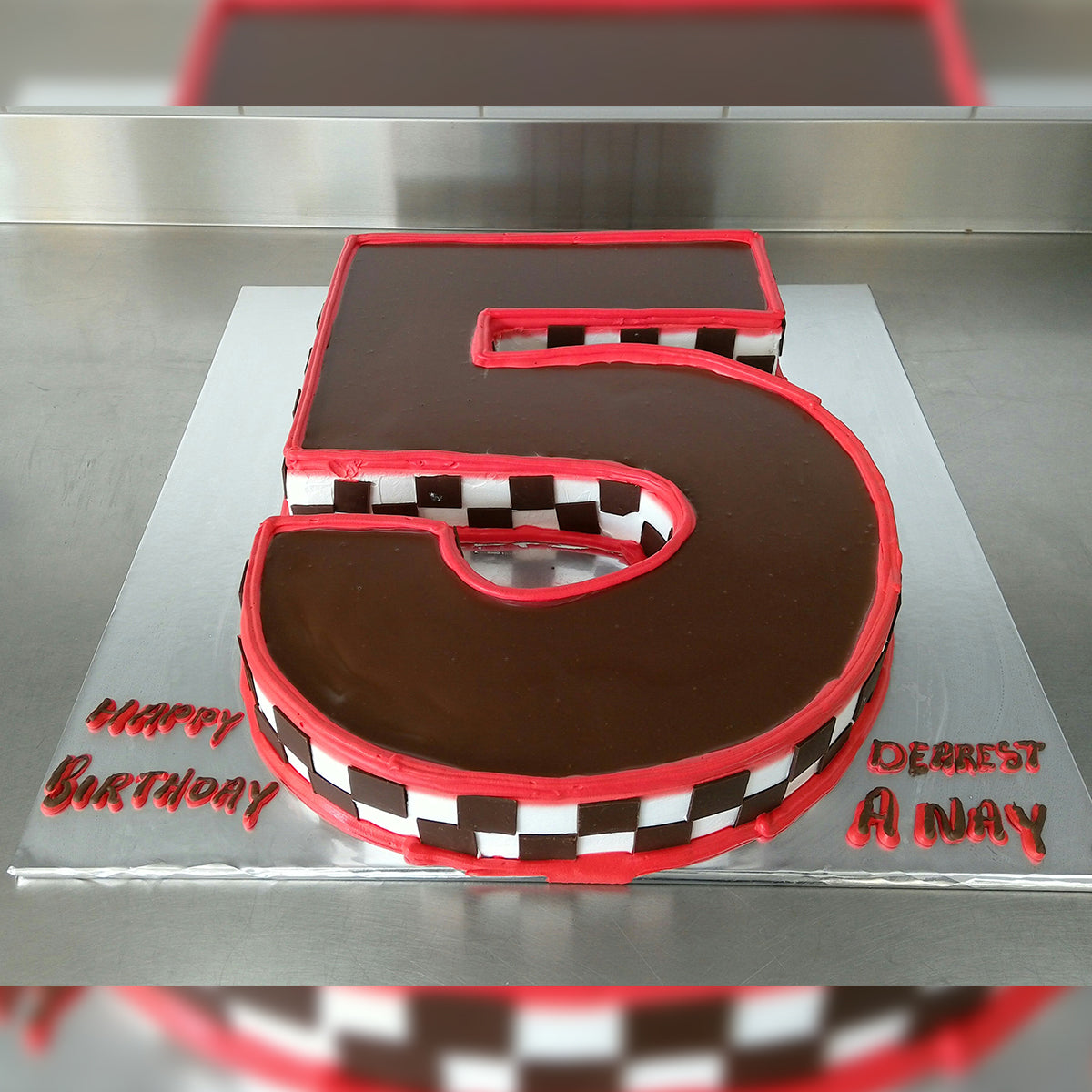 Neat Chocolate Number Cake - CWD - Arabian Petals (2221912948794)