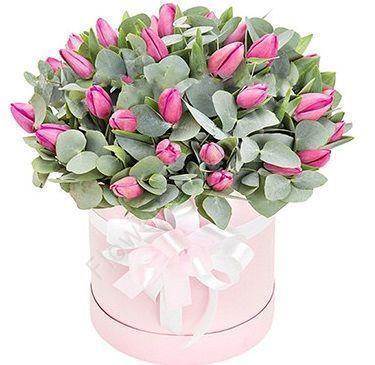 30 Tulips in pink box (6582180479140)
