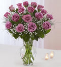 Purple Arrangement in vase (5970061492388)