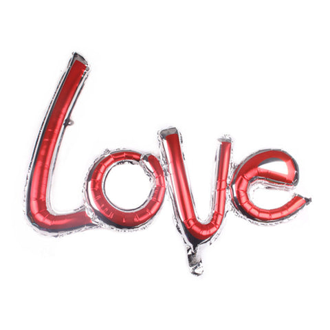 Red Love Script Foil Balloon - Arabian Petals (4556192710701)