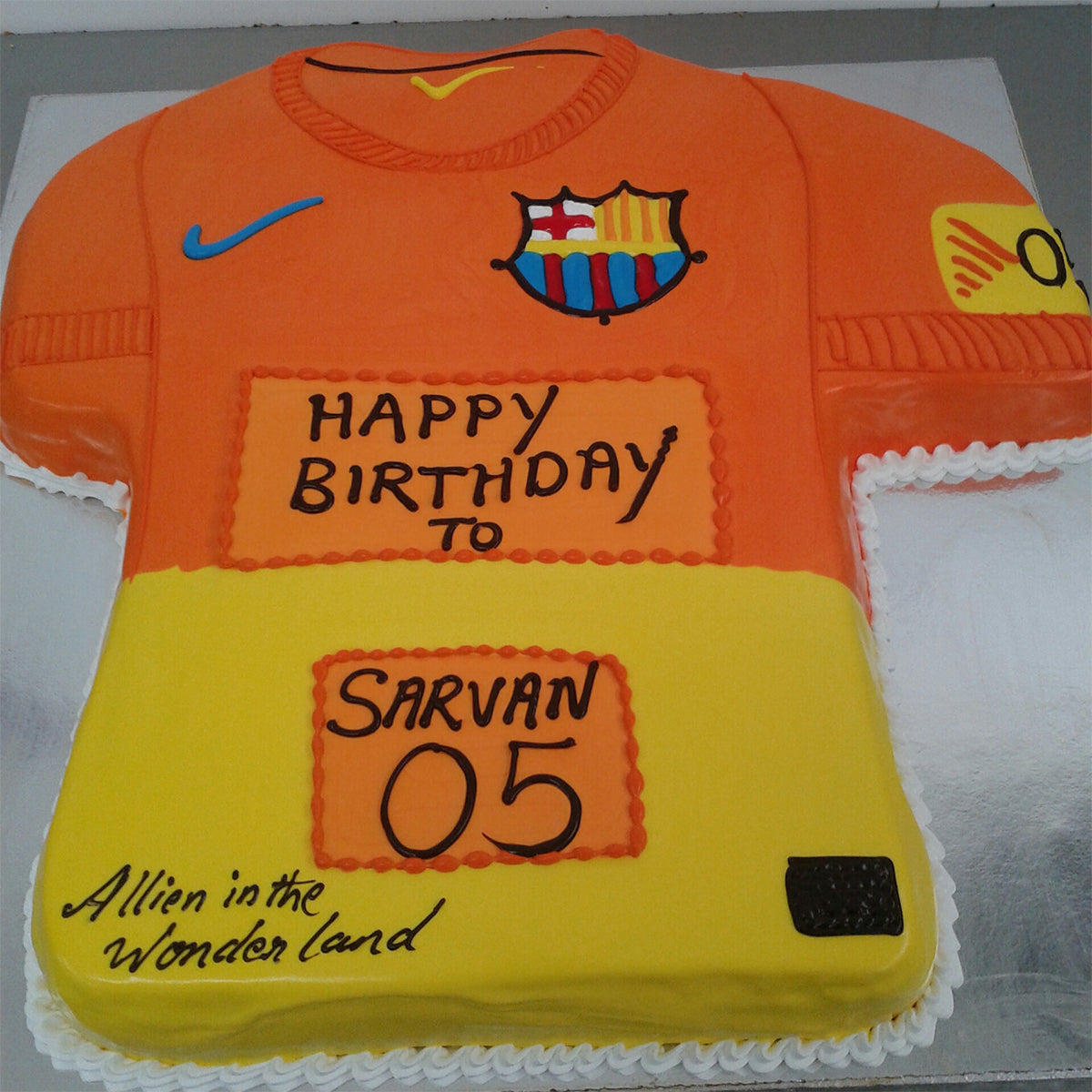 Barcelona Football Theme Cake