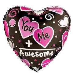 You & Me Heart Shape Balloon - Arabian Petals (4545155792941)